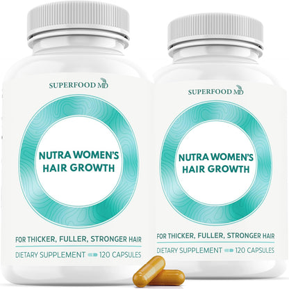 Dista-USA Superfood MD Womens Balance Hair Growth Supplements front view showing bottle packaging for thinning hair solutions