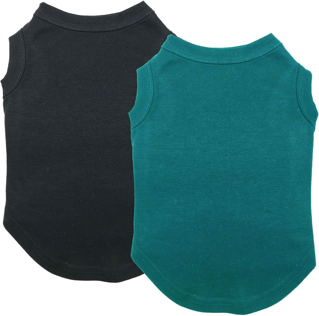 Chol&Vivi Dog Clothes, 2pcs Soft Cotton T-Shirts for Small, Medium, Large, Extra Large Dogs (Black and White, M (18" Chest)) - Image 10
