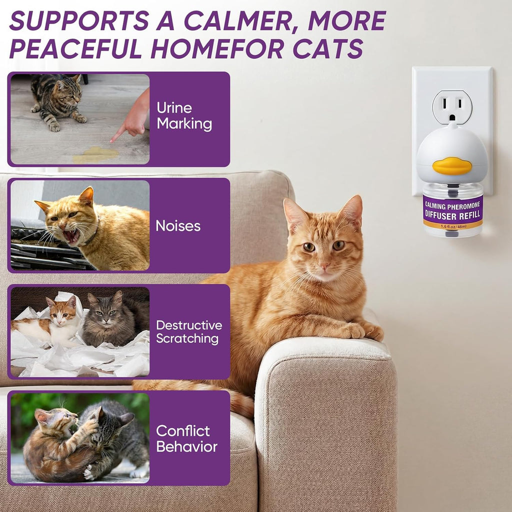 Nakesy anti scratching and multi-cat fighting reduction diffuser setup for household pet care
