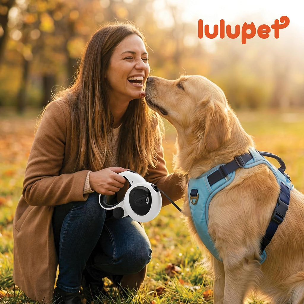16Ft Retractable Dog Leash with LED Light, Heavy Duty Leash for Medium Dogs (20-66 lbs), 360 degrees Tangle-Free, Built-in Poop Bag Dispenser - Image 9