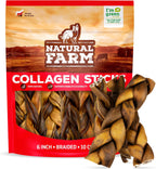 Natural Farm Braided Collagen Chews for Dogs (12 Inch, 6 Pack), Collagen Sticks, Natural Dog Chews, Long Lasting, for Small, Medium and Large Dogs, Odor-Free, Rawhide Alternative - Image 11