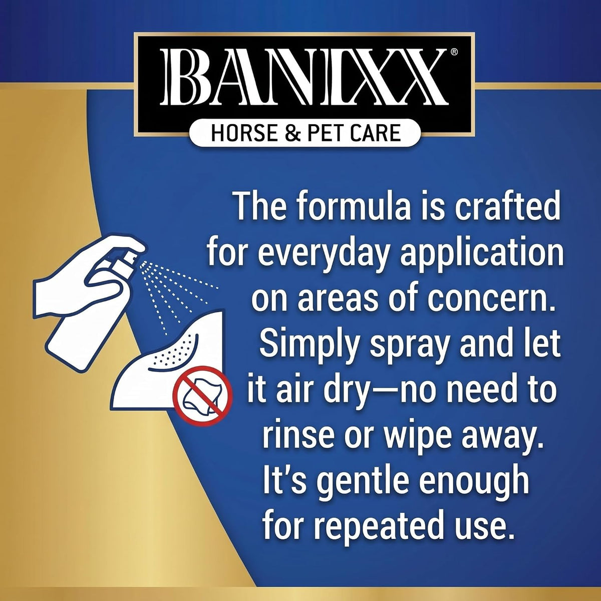 Banixx first aid spray container back view with ingredients