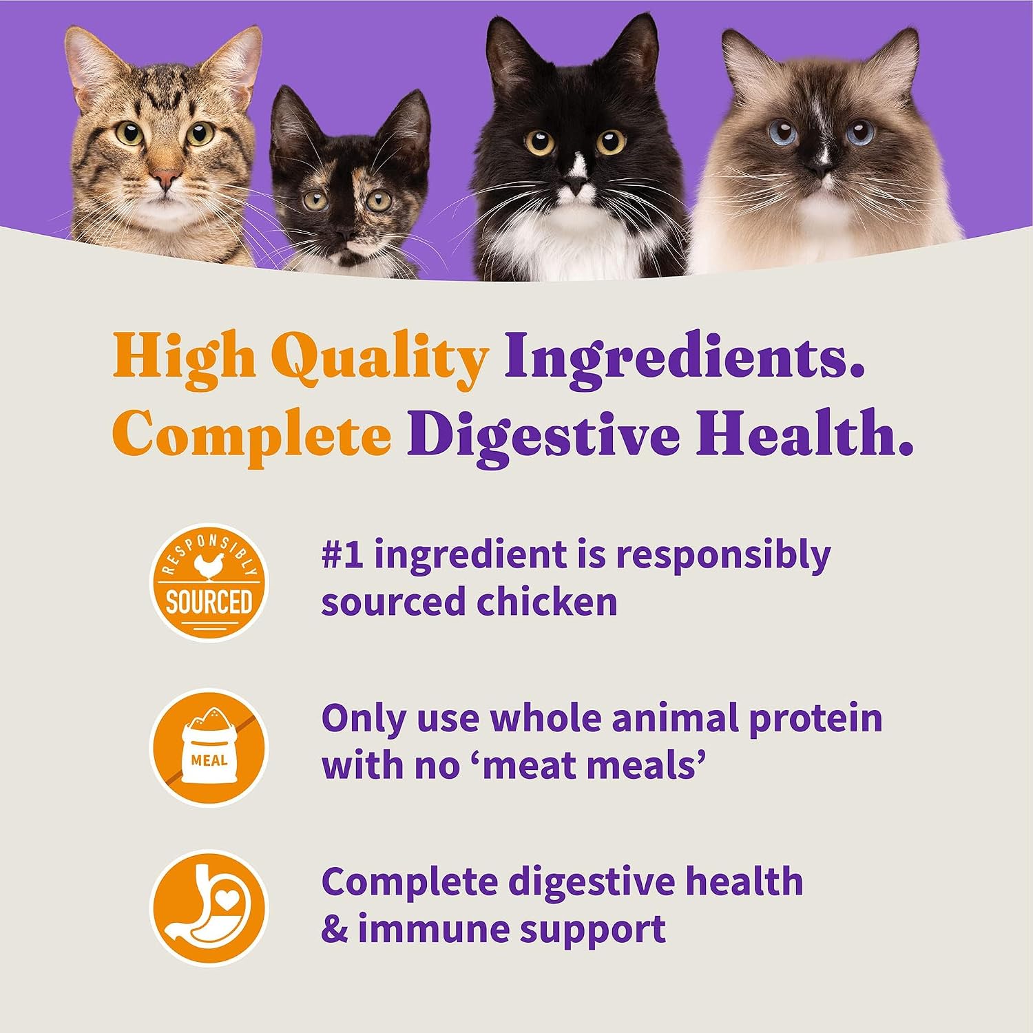 Halo Holistic dry cat food packaging back panel details