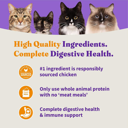 Halo Holistic dry cat food packaging back panel details
