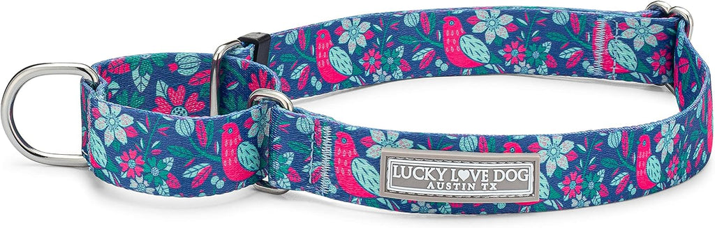 Lucky Love Dog Martingale Dog Collar - Adjustable, No-Slip, Durable, & Soft Webbing Collar for Male and Female Dogs Ideal for Training & Walking - Blackbird, Medium - Image 11