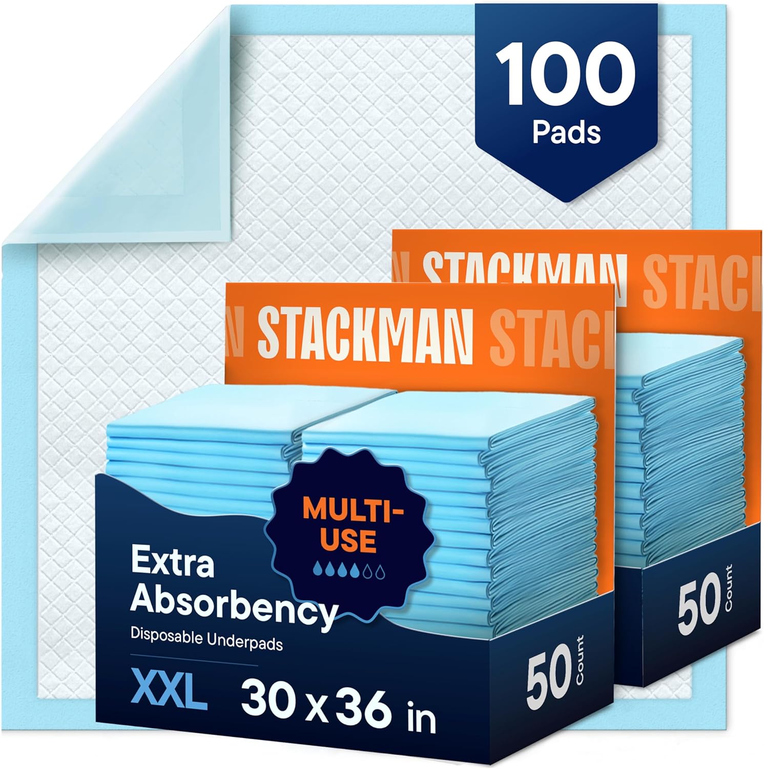Stack Man Chucks Pads 100-Pack Front View