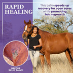 Natural soothing horse salve for sweet itch treatment