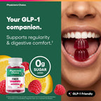 Physicians Choice Fiber Gummies raspberry lemon flavor label detail