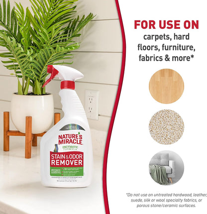 Natures Miracle cat stain remover liquid spray nozzle details