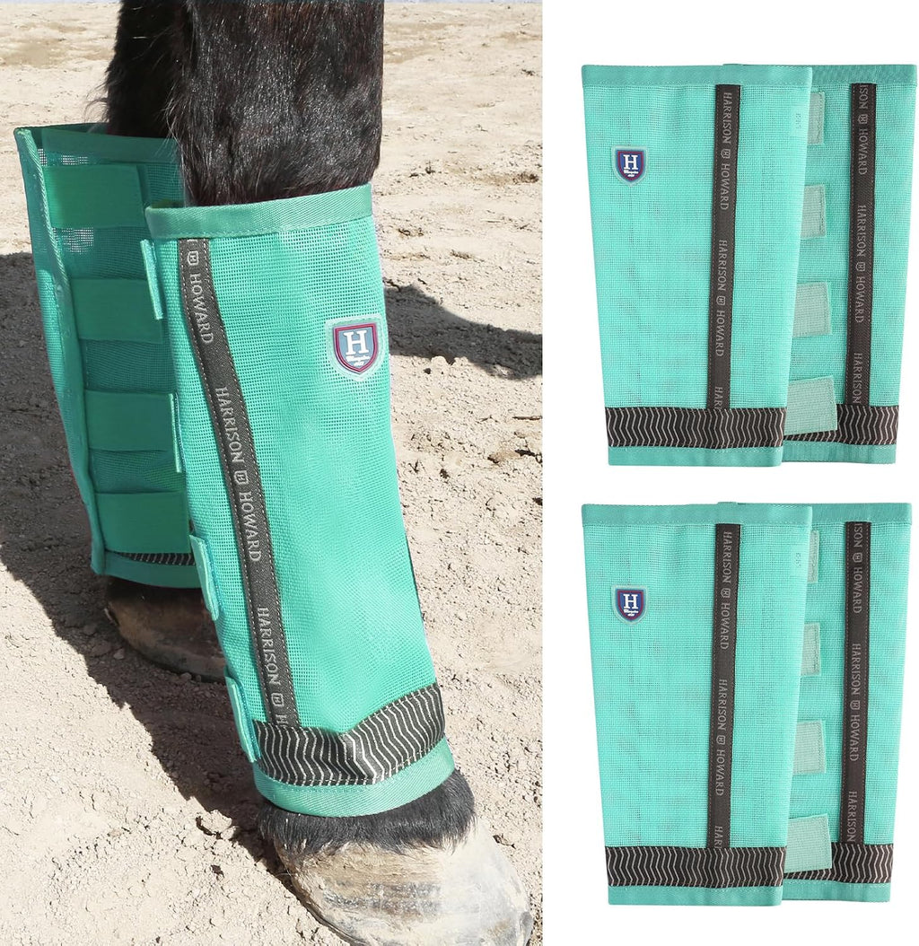 High visibility reflective horse leggings for low light safety
