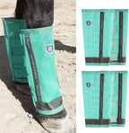 High visibility reflective horse leggings for low light safety