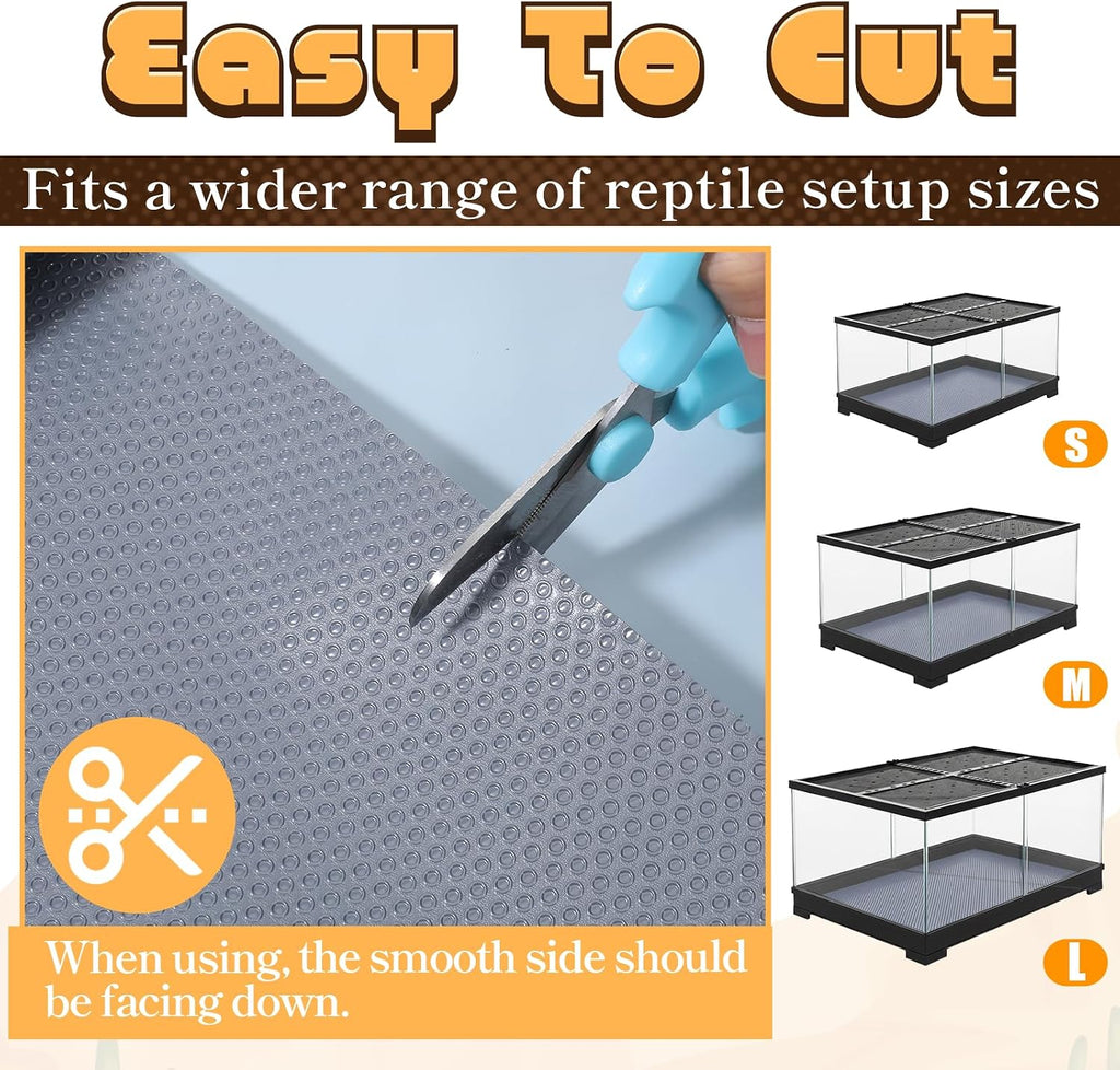 Helidrago 120 gallon reptile tank flooring mat spread out flat
