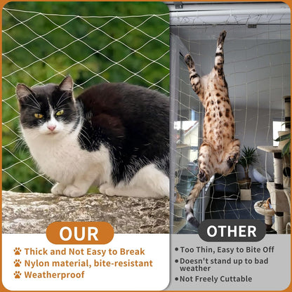 Pet safety net package contents with hooks and ropes