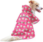NACOCO Large Dog Raincoat Adjustable Pet Water Proof Clothes Lightweight Rain Jacket Poncho Hoodies with Strip Reflective (XL, Pink) - Image 14