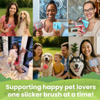 Slicker Brush for Dogs - Long Pin for Poodles, Doodles & Long Haired Dogs, Deshedding & Dematting Tool, Slicker Dog Brushes for Grooming (Coral, Flat Large) - Image 9
