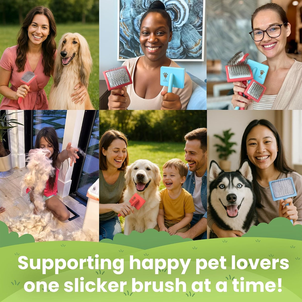 Slicker Brush for Dogs - Long Pin for Poodles, Doodles & Long Haired Dogs, Deshedding & Dematting Tool, Slicker Dog Brushes for Grooming (Coral, Flat Large) - Image 9