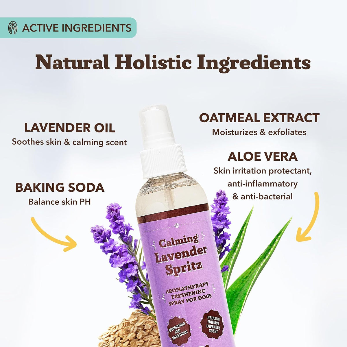 Natural Dog Company Calming Lavender Spritz bottle details