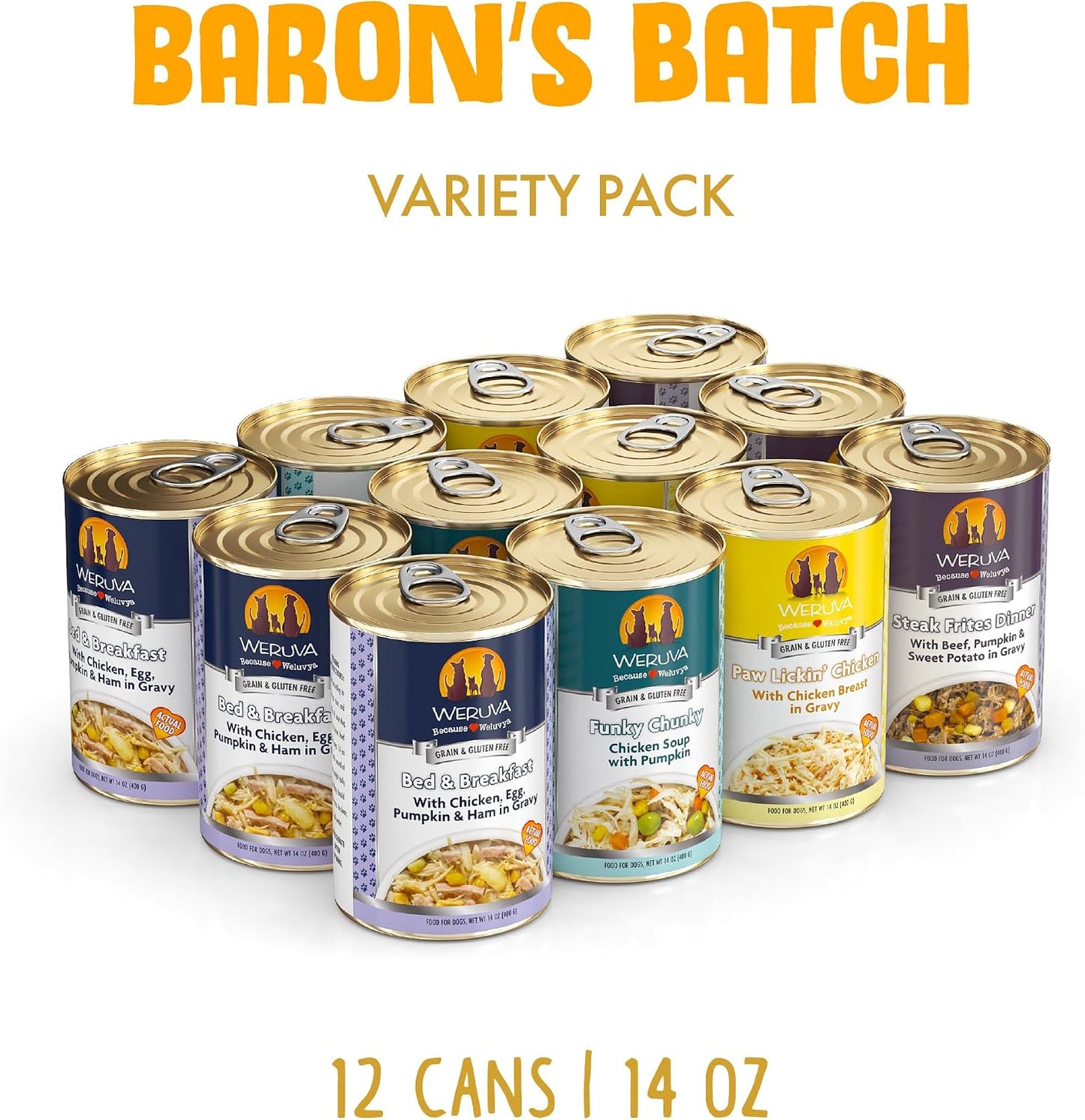 Weruva Paw Lickin Chicken canned wet dog food with real shredded white meat breast.