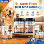 Yeast Infection Treatment for Dogs, 200 Chew Carmelie Yeast Balance Healthy Itch Relief, Ear Paw Care for Dog, Allergy Supports, Inflammation Relief for Dogs, Chinken Flavor (70 Days Supply) - Image 9