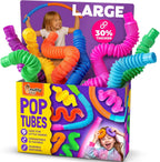 Nutty Toys 8 pack colorful sensory pop tubes set