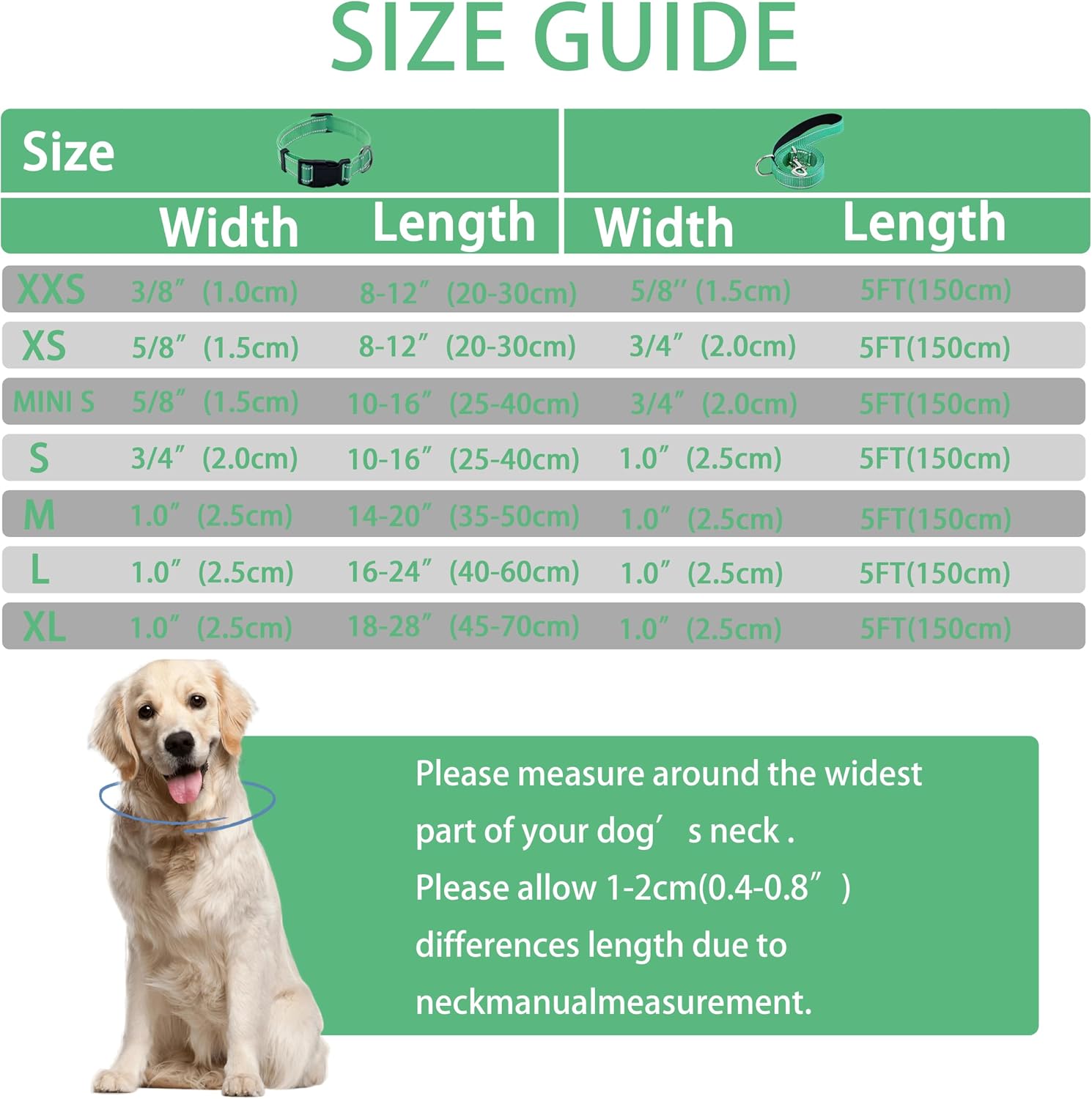 Adjustable XS dog collar with quick release locking mechanism