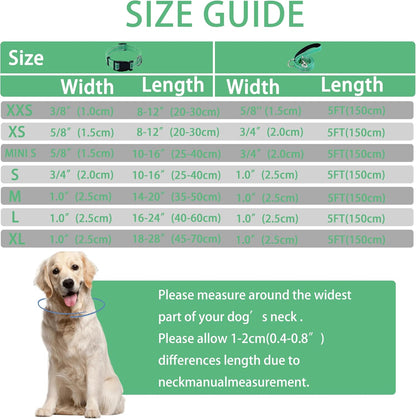 Adjustable XS dog collar with quick release locking mechanism