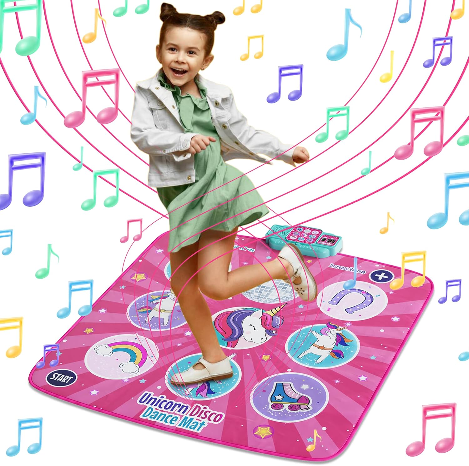 Klevly Unicorn Dance Mat front view interactive toy