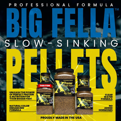 Xtreme Big Fella 3.0mm fish food pellet texture close up