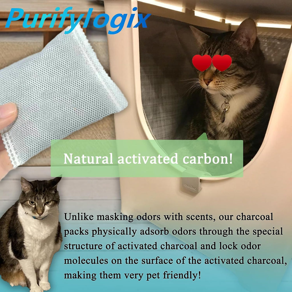 PurifyLogix premium pet safe activated carbon filter pack packaging details