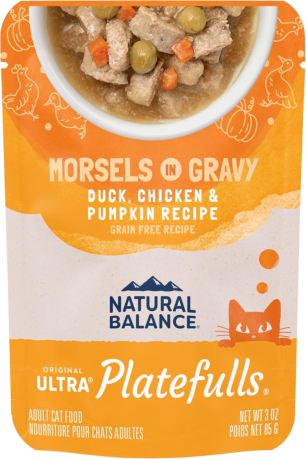 Natural Balance Original Ultra Platefulls Indoor Adult Grain Free Wet Cat Food, Chicken & Chicken Liver Recipe, 3 Ounce Pouch (Pack of 24) - Image 15
