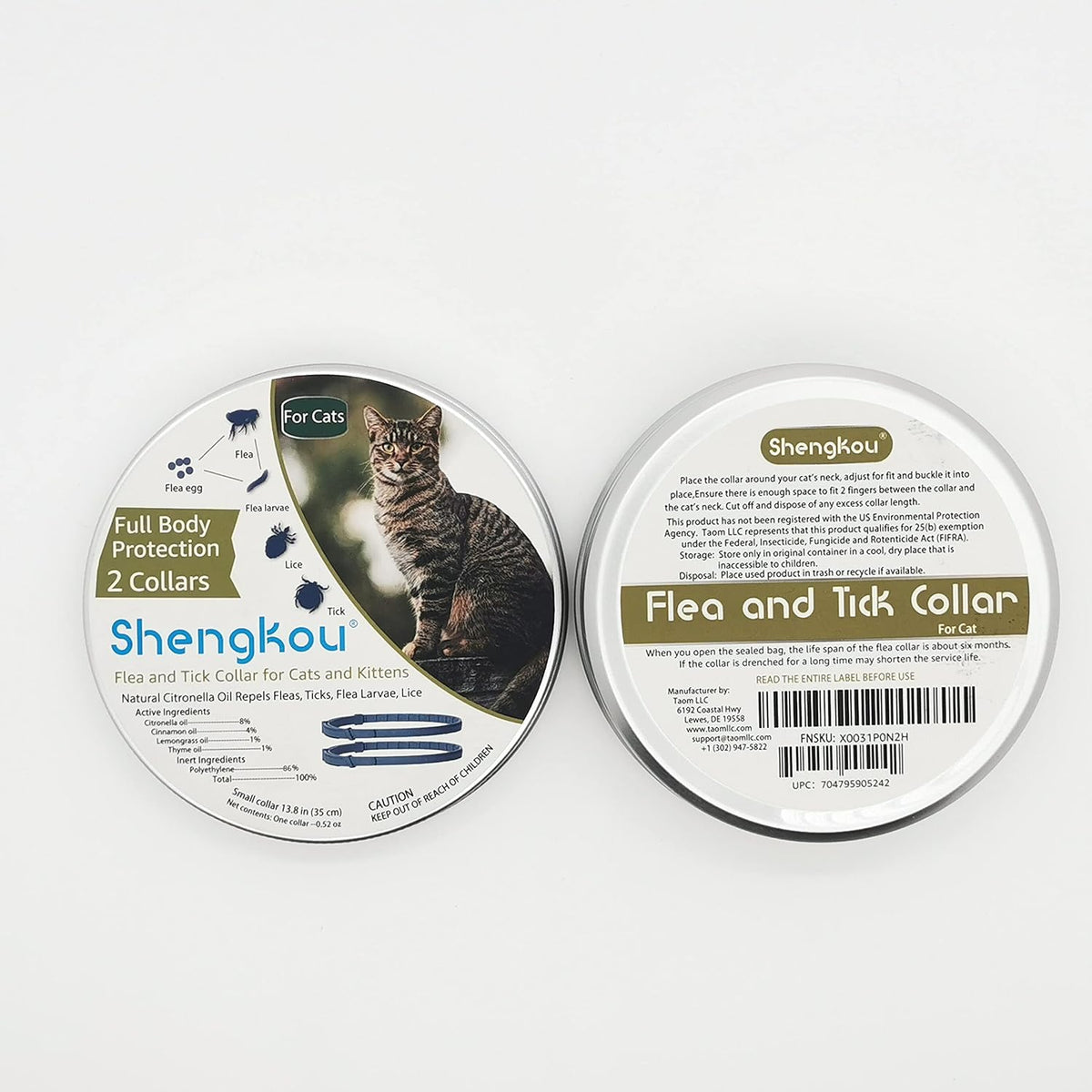 Complete ShengKou flea and tick prevention kit for cats