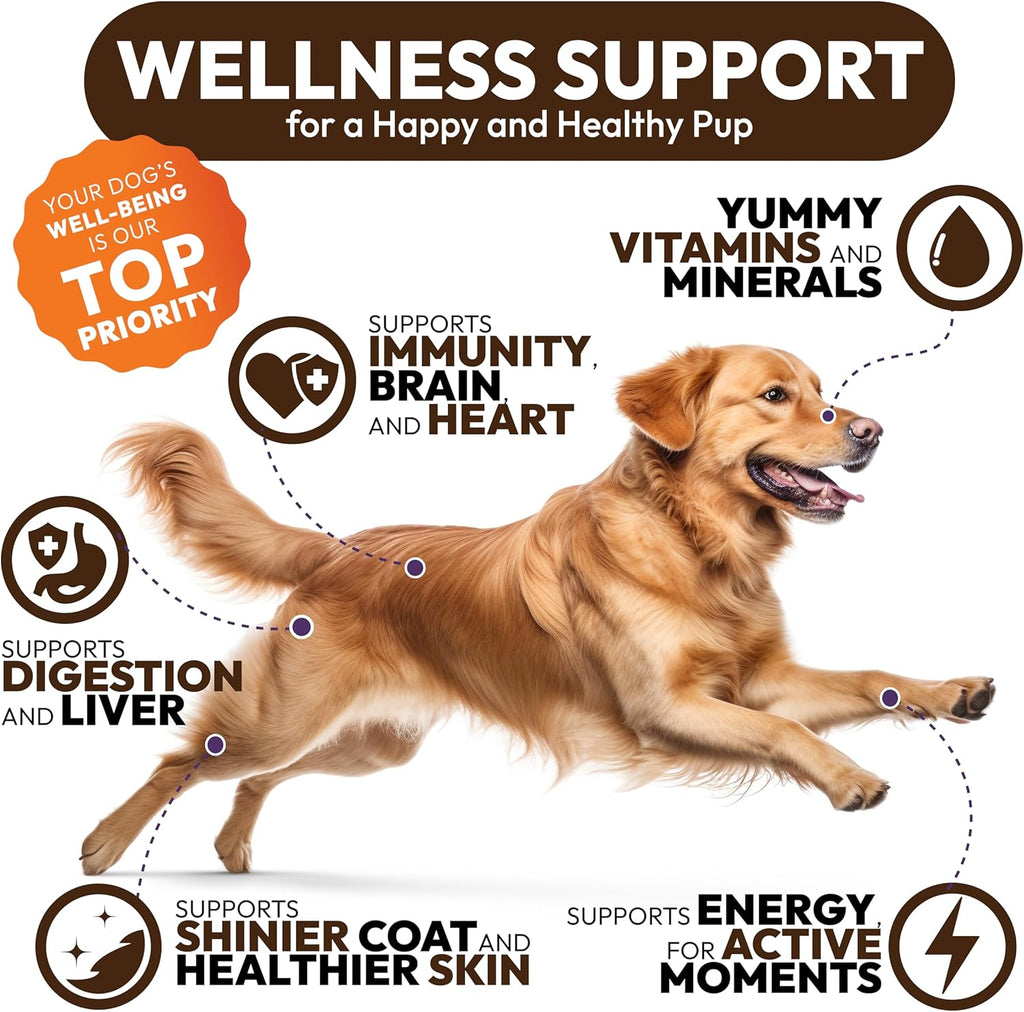 Chicken flavored mushroom soft chews for dogs on a white background showing real texture.