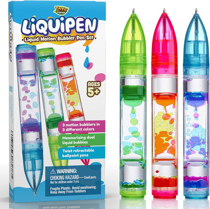 YoYa Toys Liquipen liquid motion bubbler pen set front view