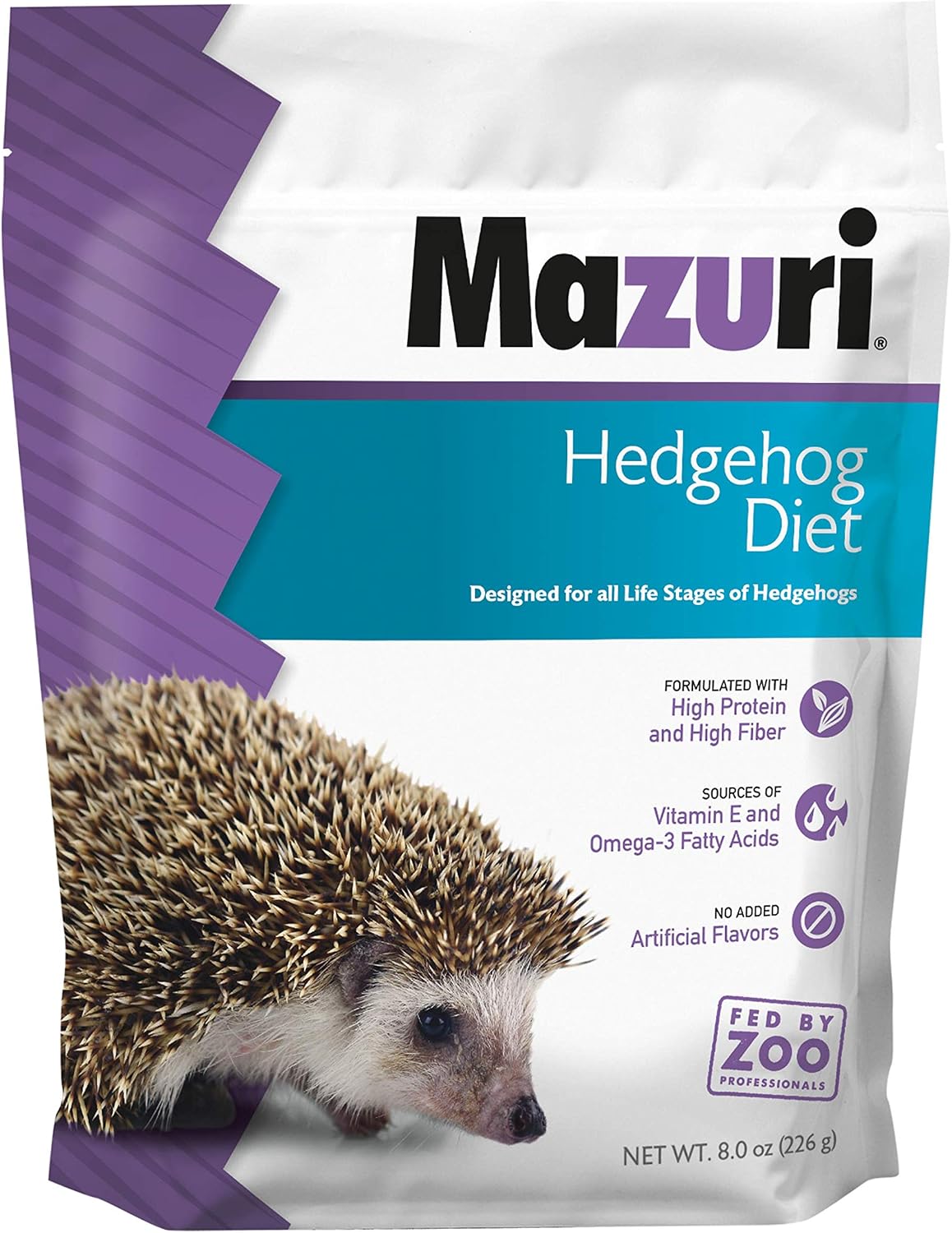 Mazuri nutritionally complete hedgehog food front view packaging