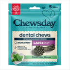 Chewsday Fresh Mint Flavor Dental Chews, Small Dog Treats, Healthier Teeth and Fresher Breath, Enzyme Powered for Advanced Cleaning, Made in the USA, 13 Count - Image 15
