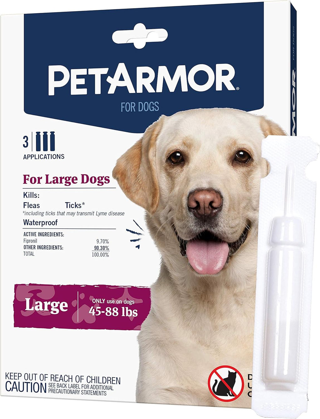 PetArmor topical flea protection three month supply tubes display