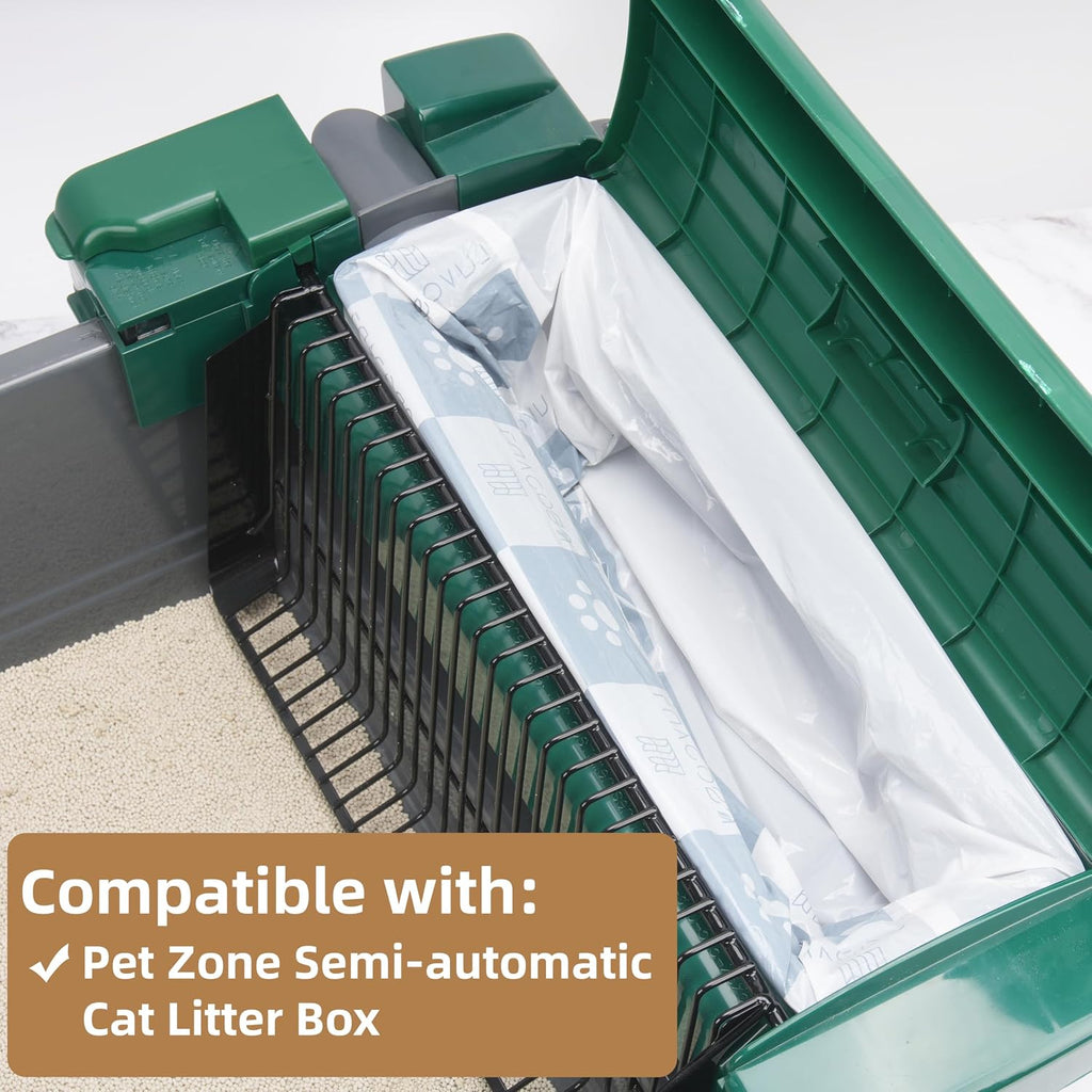 Included 40 pack no-touch cat litter box liners