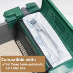 Included 40 pack no-touch cat litter box liners