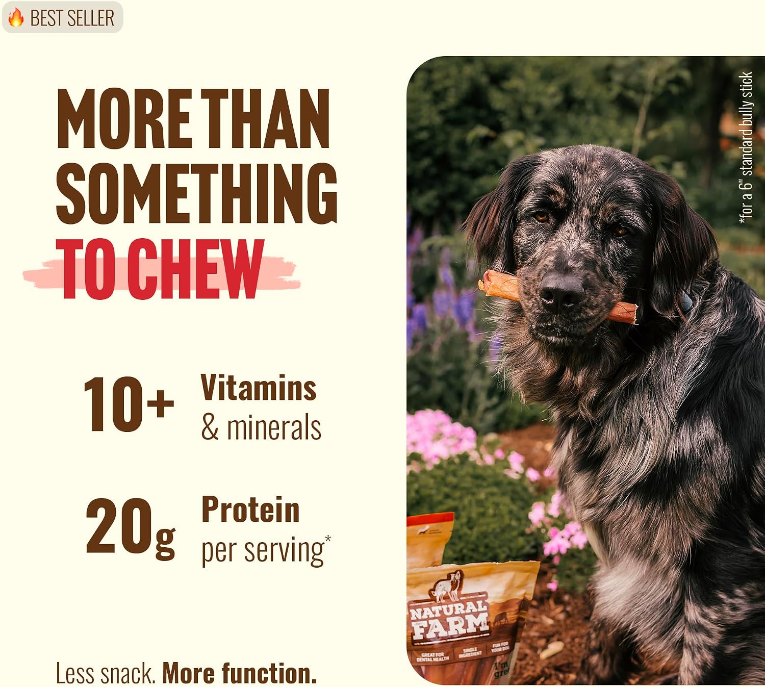 Extra thick six inch odor free dog treats for aggressive chewers