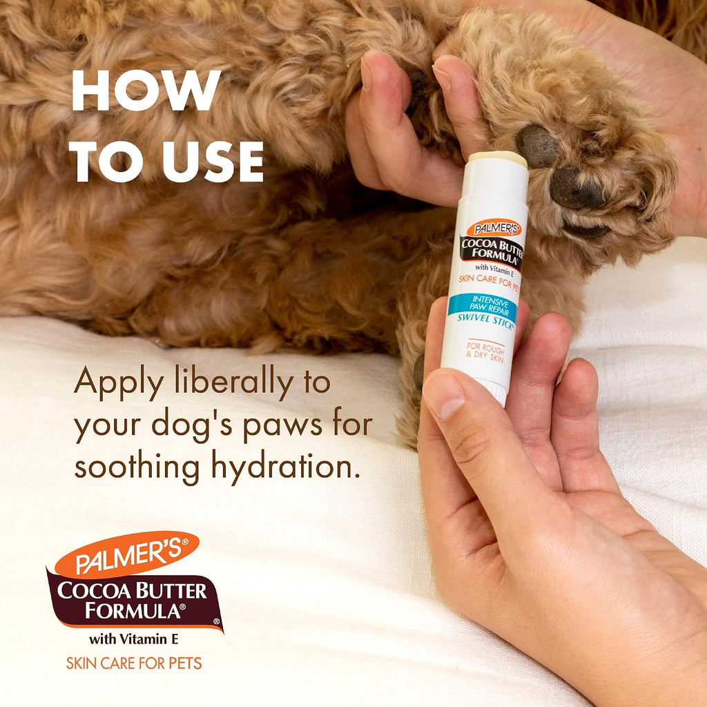 Palmer's for Pets Cocoa Butter Paw Pad and Nose Balm Swivel Stick, Fragrance Free - Moisturizing Dog Balm with Vitamin E, Peppermint Oil, Shea Butter, Rough or Dry Pads, 0.5 oz - Image 4