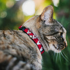 Authentic USA imported Mickey Mouse cat collar with plastic safety clip and attached metal bell.