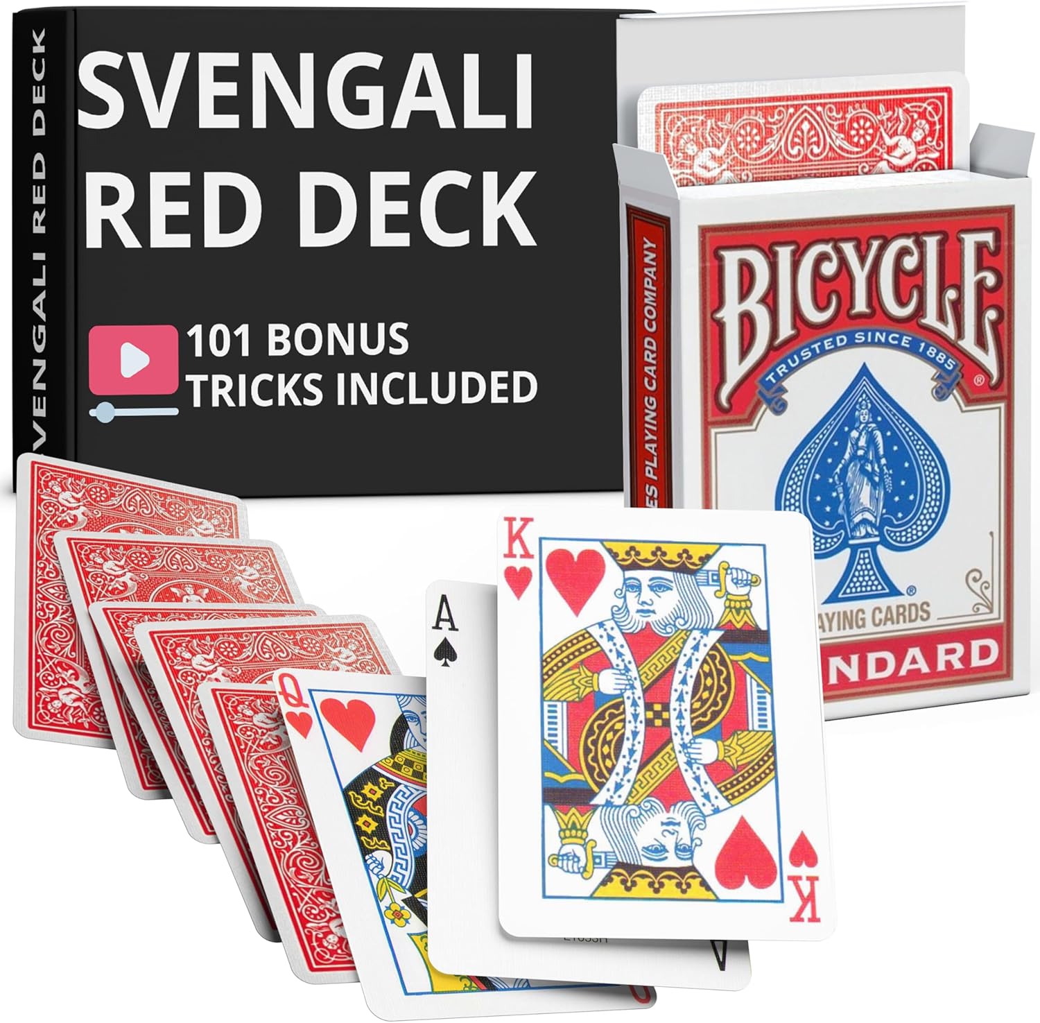 Ted's Sterling Magic Precision Bicycle Svengali Deck front view