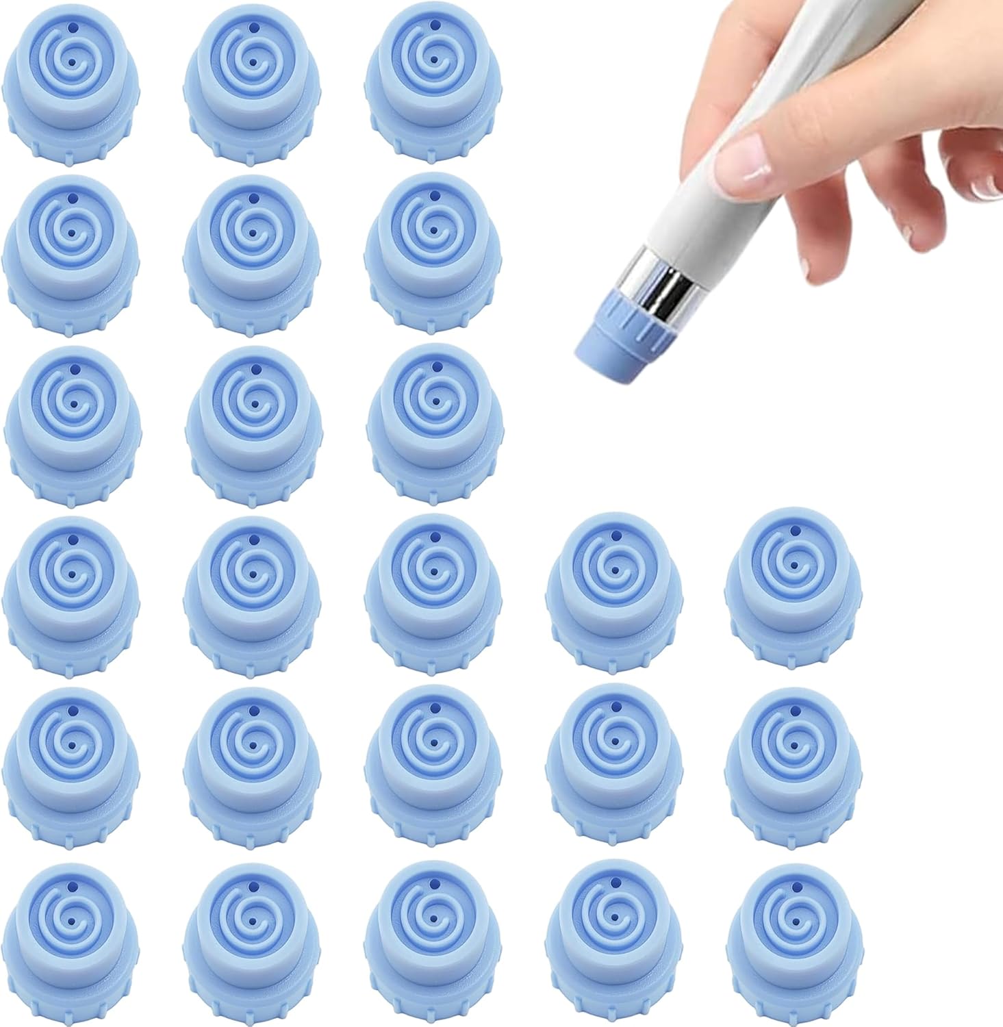 Elitzia 24 Pcs Vortex Hydro Dermabrasion Silicone Tips Medium Exfoliating Heads for Dermabrasion Machine Pore Cleansing & Extraction ETHFT1 - Image 1
