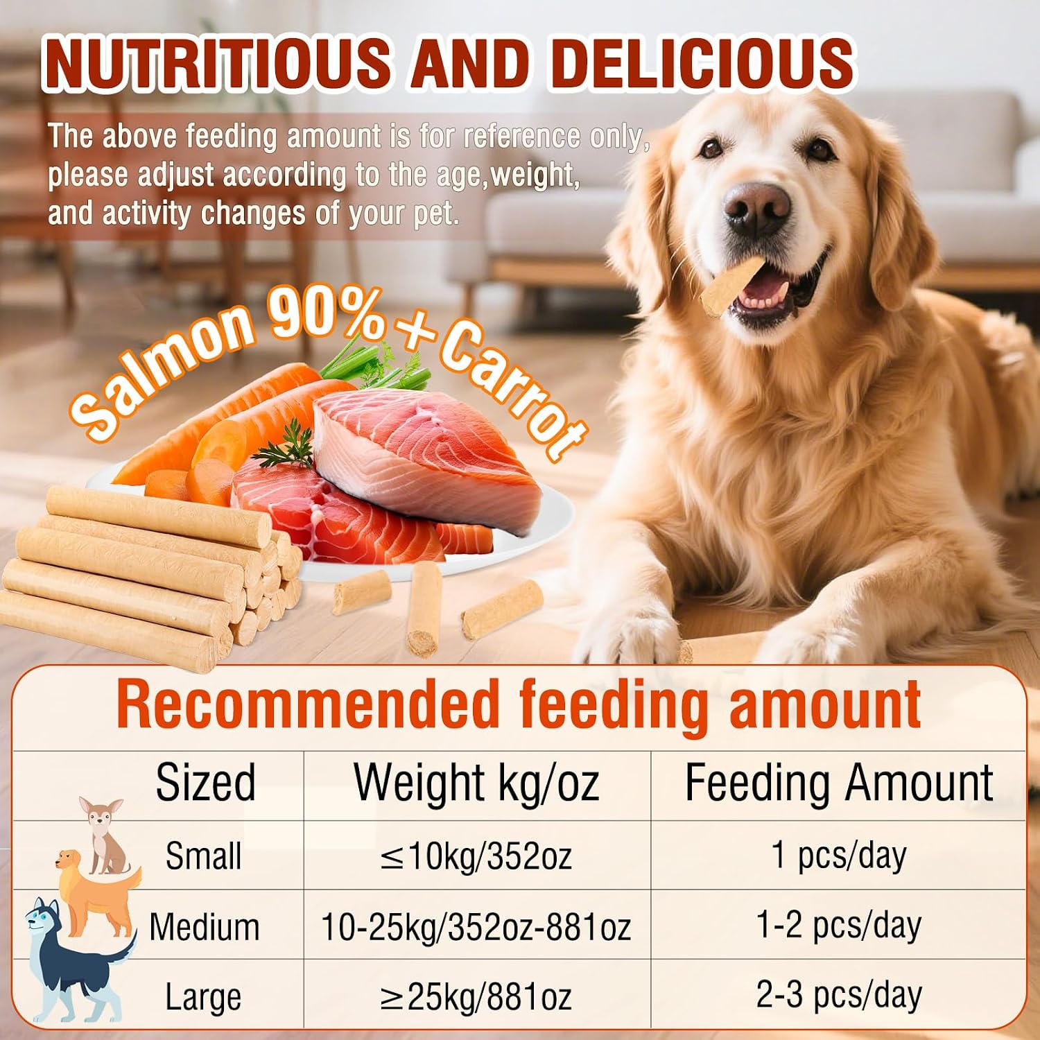 A Better Treat Salmon and Carrot Dog Sticks packaging