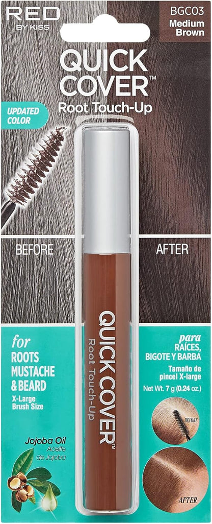 Smudge proof quick cover gray hair touch up brush close up view
