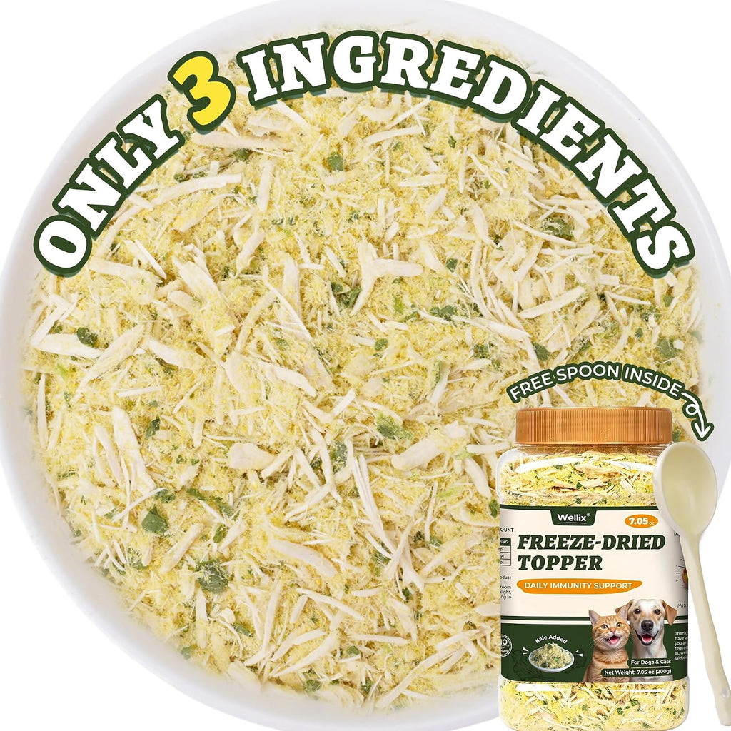 Wellix Dog & Cat Food Topper - Antarctic Krill Treats Freeze Dried Egg Yolk&Chicken Flavor Low Calorie - Cognitive and Skin & Coat Support - Healthy Cat Treats for Indoor Cats - Image 12