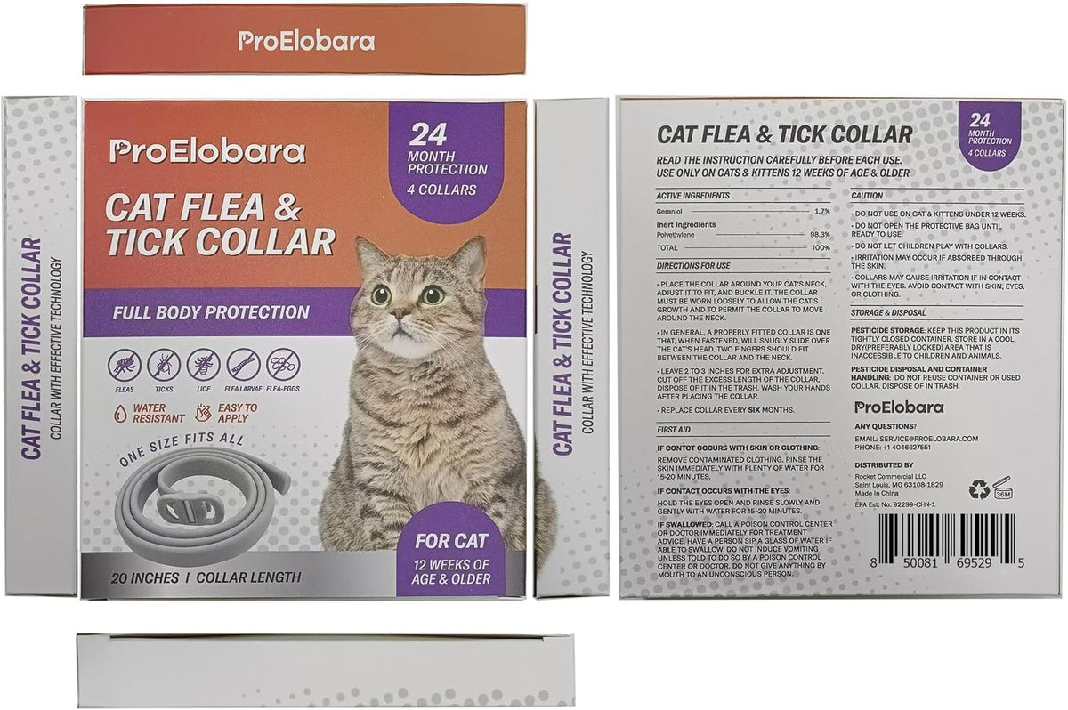 Zerodis branded natural pest control collar for indoor and outdoor cats