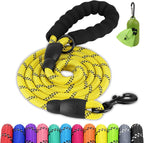 Joytale premium imported black dog leash with hands free waste bag holder