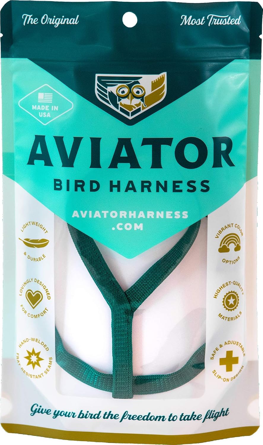 The AVIATOR Pet Bird Harness and Leash: Medium Purple - Image 9