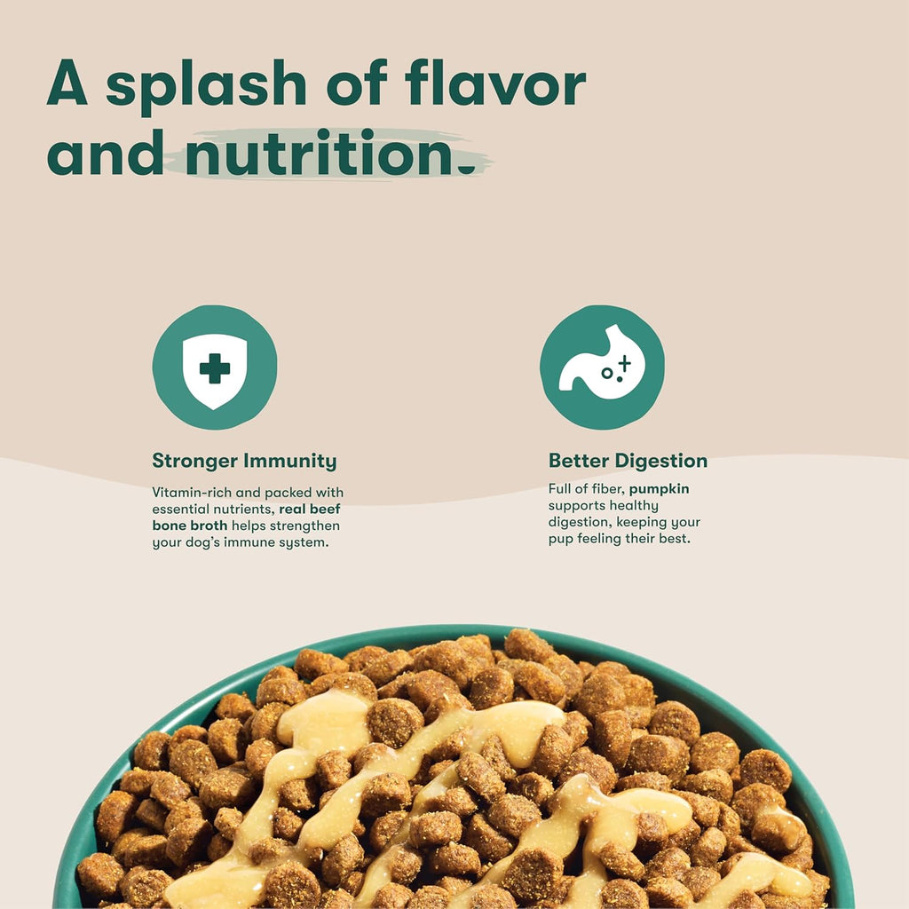 Nutrient facts and ingredient label on back of Jinx beef dog sauce packaging